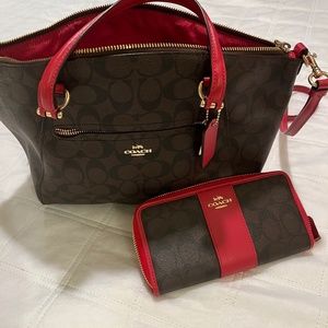 Coach handbag and wallet